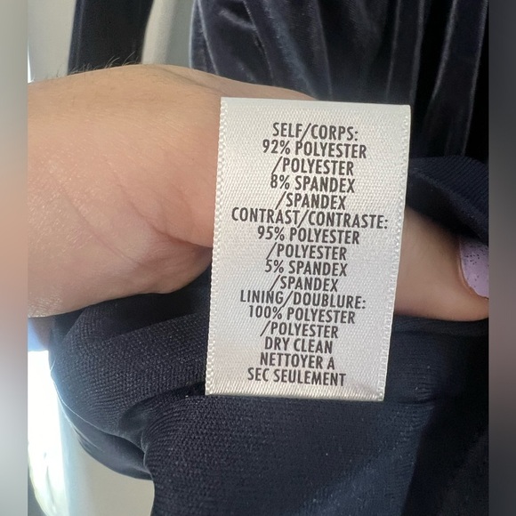 BAILEY 44 Navy Blue Velvet Sequin Long Sleeve Dress Small - Picture 7 of 9